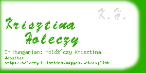 krisztina holeczy business card
